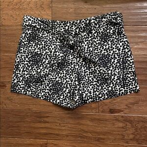 Ann Taylor Loft Navy and Blue Shorts with Sash Belt Size 8